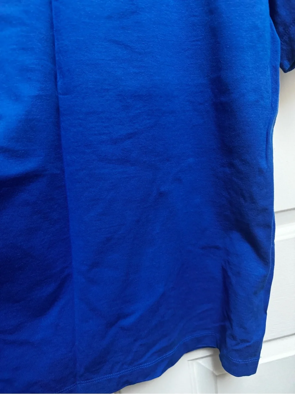 Nike NWT Swoosh Embroidered Black Logo on Royal Blue Tee Shirt Mens XL